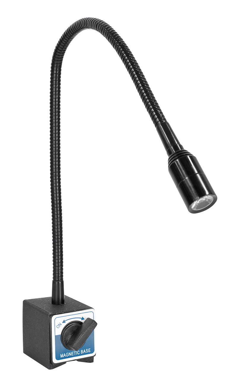 Lampa LED 230 V z giętkim ramieniem i magnetyczną podstawą BERNARDO