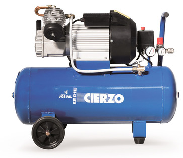 Kompresor tłokowy CIERZO - NKV 50 - (2 cylindry w układzie V) (50L, 3KM, 8BAR, 230V) JOSVAL