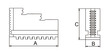 Szczęki jednolite twarde zewnętrzne - komplet OJ-PS3-125 BERNARDO - 3852 - zdjęcie 2