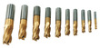 Frezy, zestaw frezów palcowych zgrubnych HSS TiN-powlekane, 6 - 25 mm, 10 szt. BERNARDO - 4736 - zdjęcie 1