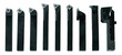 Noże tokarskie z płytkami weglikowymi HM, 12 mm, 9 szt. Zestaw C BERNARDO - 4808 - zdjęcie 1