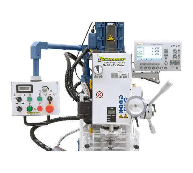 Wiertarko-frezarka FM 55 HSV VARIO z cyfrowym wyświetlaczem 3 osi BERNARDO - 201 - zdjęcie 11