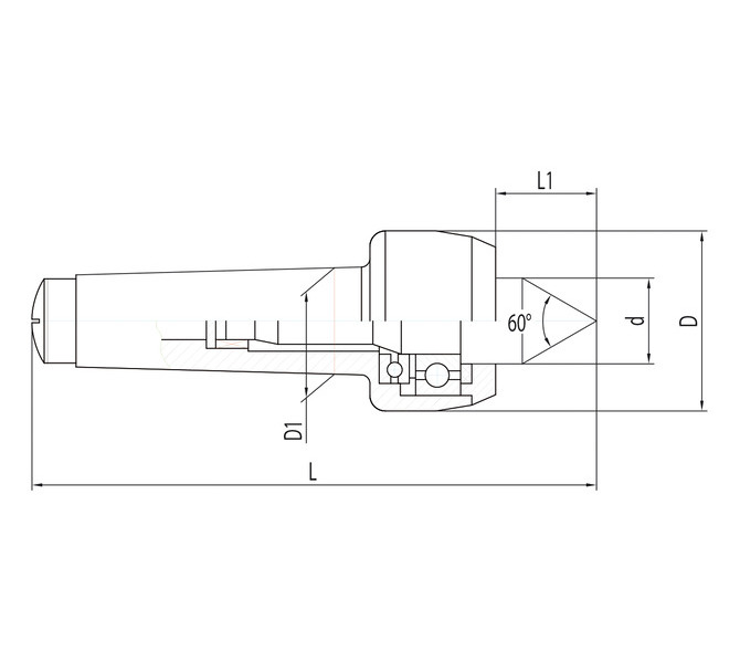 Ruchomy kieł centrujący PC - MK 4 BERNARDO - 3993 - zdjęcie 2