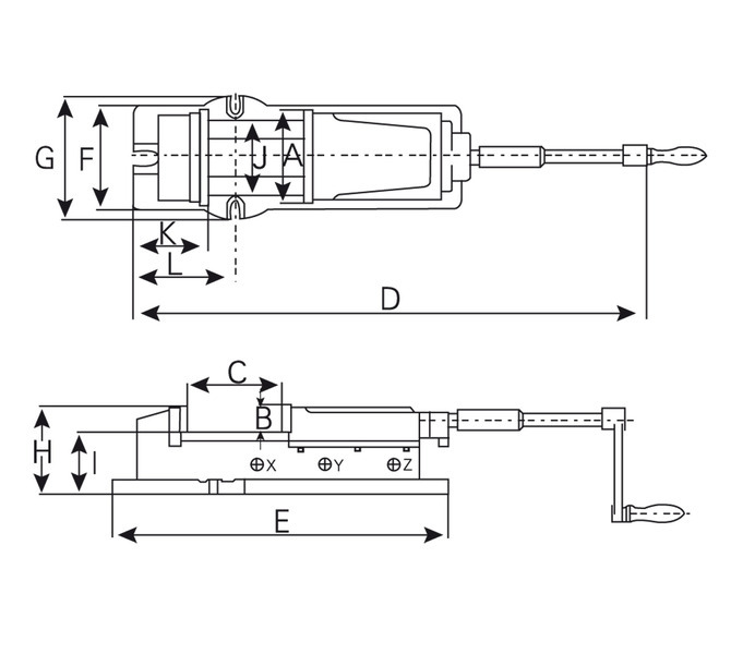 Imadło hydrauliczne maszynowe odchylane VH 200 BERNARDO - 4395 - zdjęcie 2